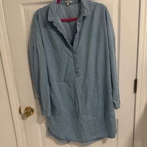 Live 4 Truth Light  Blue Denim Shirt Dress size 1x
